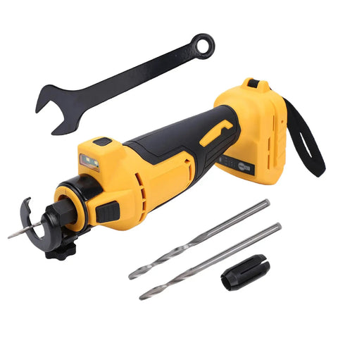 Cordless Drywall Cutout Tool With Brushless Motor, 30000 RPM, 3 Speed Settings, LED Light, Dust Cover