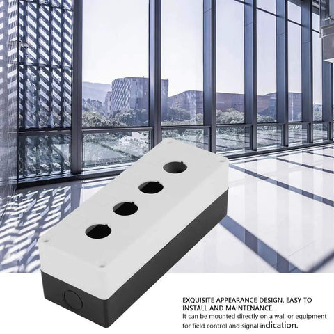 Heavy Duty Rugged Weatherproof Switch Box for 22 mm Push Buttons Industrial ABS Control Enclosure With Sealing Rubber Strip