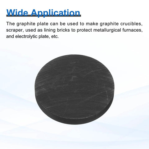 Round Graphite Block Disk Ingot, High Purity Graphite Plate Sheet 40x5mm For Melting, Casting And Electrolysis, Pro Grade Electrode Material