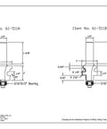 Technical drawing of One Half Inch Shank Floor Making Router Bit Set With Nail Slot And Carbide Tip dimensions and specifications