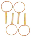 Beefy Heavy Duty Lynch Pins Spring Lock Pin Kit 4 Piece Assortment For Farm Trailer Truck And Mower Use Durable Pins For Securing Various Size Openings And Preventing Slippage, 4 gold steel pins