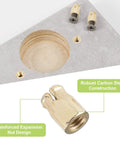 Cabinet Hinge Dowel Set With 50 Expansion Pins And Screws, Carbon Steel, Rust Resistant, Preinserted Pins For Quick And Easy Cabinet Door Mounts, DIY Friendly Gold Finish Fasteners For Strong Secure Installation, 6mm gold dowel in cabinet panel