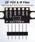 5 Pack Lidar Sensor 2m Range High Precision ToF Distance Module With I2C Interface front view.