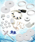 Polaris 180 280 Pool Cleaner Rebuild Kit with wheels, bearings, turbine, debris bag, tail hose components