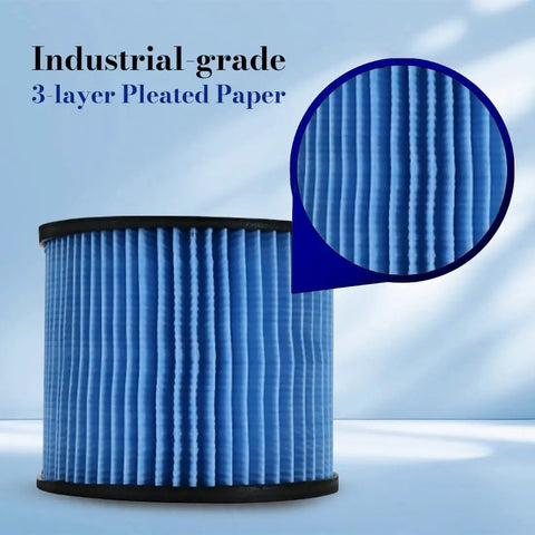 Fine Dust Cartridge Filter Replacement For 5 To 16 Gallon Wet And Dry Vacuums Easy To Install Disposable Filter pleated paper