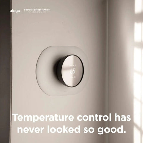 Wall Plate Cover Plus For Google Nest Thermostat 2020 Snow Durable Polycarbonate Material Easy Installation on wall.