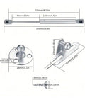 Dimensions of Four Pack Gas Spring Hinges With 100N Lift Support For Cabinet Doors Metal And Plastic Hydraulic Shocks