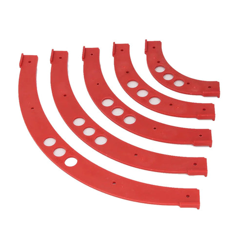 No Fuss Radius Template R100 To R300 Adjustable Corner Guide Rock Solid Woodworking Jig Easy As Pie Tile Layout Tool red curved templates