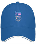 Women's Breathable Sports Hat Blue Cap With Front Artwork, Lightweight Soft Comfort Fit For Running, Hiking, And Everyday Wear
