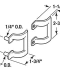 Diagram of Diecast Shower Door Handle Set In Chrome For Tub Enclosures And Sliding Or Swinging Doors, 2 Inch Hole Center dimensions