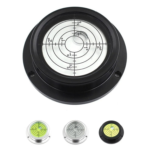 Pro Shop Grade 70Mm Metal Bubble Level Balancer with mounting holes in black, showing precision markings for alignment.
