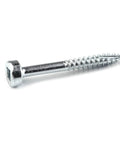 Close-up of Zinc Pocket Hole Screws SPS-F125-500 One And A Quarter Inch Fine Thread Pan Head Indoor Use 500 Count for woodworking