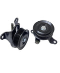 High Performance Drive Belt Tensioner Assembly Perfect For Toyota Hilux Hiace Land Cruiser Dyna And T100 Models With Idler Pulley Power Steering Upgrade, black metal construction.