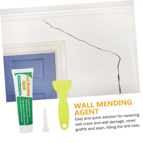 Two Set Wall Mending Repair Cream For Cracks Graffiti And Stains Easy To Apply Crack Paste With Scraper next to cracked wall