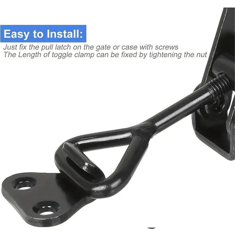 Close-up of 10 Pcs Heavy Duty Metal Toggle Latch Sets With Adjustable Quick Release Clamp for secure fastening and installation