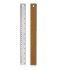 Workhorse Stainless Steel Ruler With Non Slip Cork Back Dual Inches And Centimeters Scale 12 Inch 30.5 Cm Front and Back View