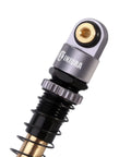 Close-up of Beefy 43mm Aluminum Threaded Shocks Absorbers For 1/24 SCX24 RC Crawlers Grey, designed for rugged stability.