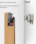 Concealed Sliding Barn Door Hardware With Soft Close, Trackless Wall-Mount System For 40 Inch To 44 Inch Openings, 48 Inch Rail installation