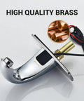 Automatic Sensor Touchless Bathroom Sink Faucet in Chrome Hands Free Battery Powered Modern Vanity Tap with Deck Plate