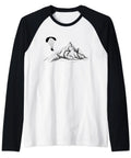 Mountain Paraglider Raglan Baseball Tee For Powered Paragliding Fans Dope Paramotor Design Black Lightweight Shirt With Classic Fit