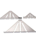 Stainless Steel Miter Square Ruler Set Of 3 Heavy Duty Pro Grade Multi Angle Measuring Tool With 45 90 And Twenty Two And A Half Degree Angles