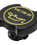 Ford Engine Oil Filler Cap That Fits Select Lincoln Mercury Models And Keeps Your Ride Rolling Fits F250 F350 F450 E150 E250 E350 Ranger Mustang Explorer Taurus Windstar Grand Marquis EP5Z6766A EC787 Replacement, black cap with SAE 5W-20 label