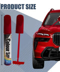 Touch Up Paint For Cars Red Scratch Repair Pen Quick And Easy Car Scratch Remover For Automotive Paint resting on vehicle hood