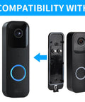 Built Tough Backplate Replacement For Leading Smart Doorbell Systems, showing Blink video doorbell and replacement mount.