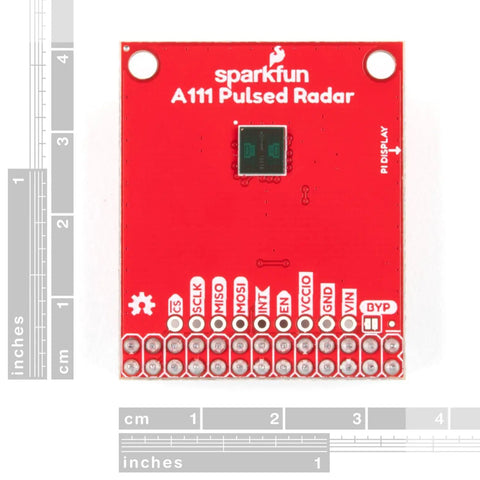 60GHz Pulsed Radar Breakout A111 With Integrated Antenna Single Chip PCR Radar Solution SPI Interface Up To 50MHz High Precision Distance Motion And Gesture Sensing For DIY Projects red PCB front view
