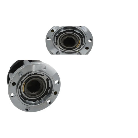 Heavy Duty Mechanical Free Wheel Locking Hubs Crafted From Solid Alloy With Precision Machined Splines, showing close-up of durable alloy hubs.