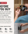 Trinsic 14 Series Single Function Valve Trim Kit with Chrome Handle for Shower Faucet System installation guide image.