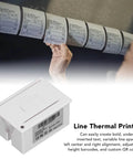 Rock Solid 58mm Thermal Receipt Printer Featuring Embedded Micro Usb And Ttl Serial Port with printed receipts showing text.