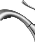 Navona Series Ten Point Zero Four Inch Pull Out Sprayer Kitchen Faucet With Single Handle And 1.8 GPM Flow Brass Interior Construction