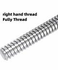 3.5mm Lead Screw In 304 Stainless Steel, 100mm Length, Right Hand Thread, 1.2192mm Pitch And Lead, Precise Linear Motion