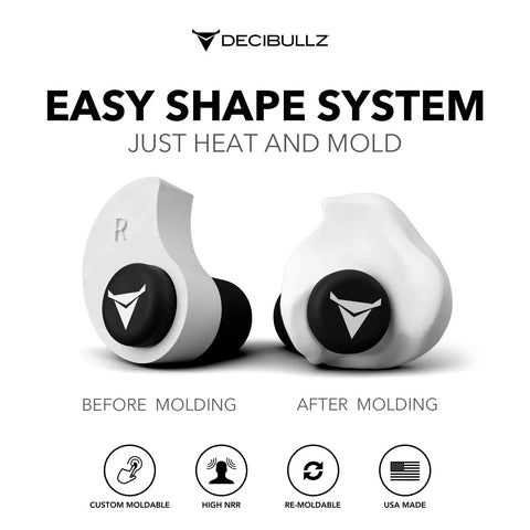 25 Decibel Noise Reduction Earplugs Custom Molded Reusable Hearing Protection For Noise Sensitivity And Flights visual guide