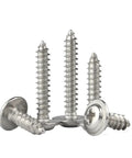Snag This 304 Stainless Steel Self Tapping Screws Assorted Sizes With Integrated Washer Round Head Finish For Wood And Metal No Sweat Setup Built Tough For Daily Grind Heavy Duty 50 Piece Pack, showing various sizes.