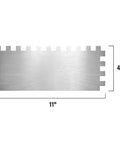 Half Inch Square Notch Carbon Steel Trowel With Wooden Handle For Thinset And Mortar Eleven Inch By Four And A Half Inch Blade