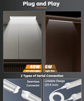 Bright Led Shop Light 40W 5600 Lumens 5000K Daylight, Linkable 2Ft Fixture For Cabinets, Garages, And Workbenches, installed view