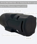 Milwaukee M18 Fuel Half Inch Impact Wrench Rubber Protective Boot Cover, silicone sleeve, side view, fits 2967-20