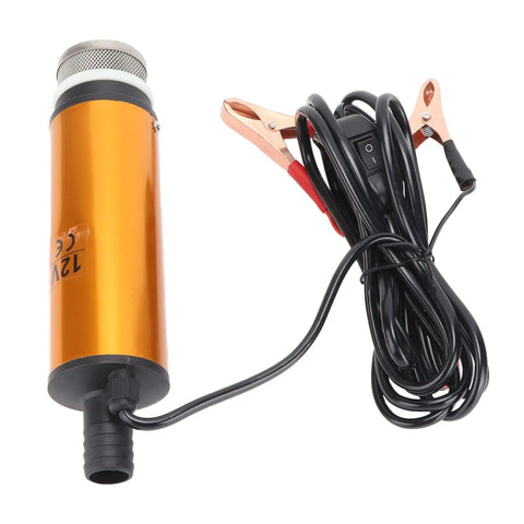 Beefy 12V Submersible Water Transfer Pump For Diesel Kerosene And Water, stainless steel shell, 51mm outlet, with cables