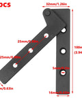 360 Degree Rotatable Pivot Hinge For Window And Door Pack Of 4 In Black Durable Stainless Steel Construction With Wear Resistant Design