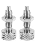 Hand Retractable Spring Plunger M10 Stainless Steel Quick Release Pin Lockout Pin With Nut And Knurled Handle, 2 pcs