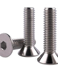 M4 X 10mm Flat Head Socket Cap Countersunk Screws DIN7991 304 Stainless Steel 18-8, hex drive, fully threaded, pack of 50.