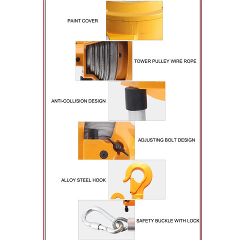 Close-up details of Retractable Tool Balancer Hanger For Workshops And Factories 3 To 5kg Capacity, showing parts and features.