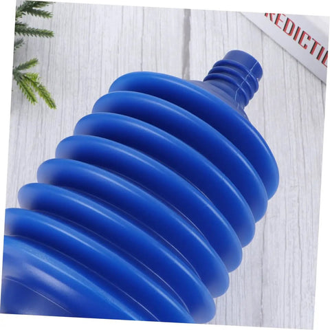 No Sweat Heavy Hitter 2 Pack Plunger, blue rubber accordion bellows design, efficient for bathroom clog blasting.