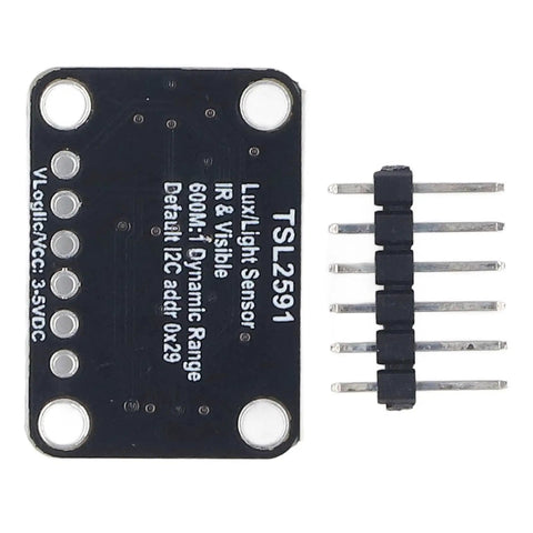 Ultra Accurate Digital Light Sensor Module TSL2591 With I2C Qwiic Interface 3 To 5V, top and pin view