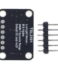 Dope TSL2591 Digital Light Sensor Module With I2C Interface High Dynamic Range Up To 88000 Lux High Sensitivity QWIIC Compatible DC 3 To 5V For Arduino Raspberry Pi And Other Microcontrollers, black PCB with pins