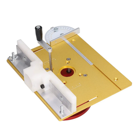 Premium Professional Manual Router Table Lifting System With Heavy Duty Aluminum Alloy Top Plate for precise depth settings and control.