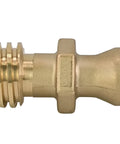 Tight Grip Forklift Propane Lp Gas Tank Valve Male Connector Fitting and Quick Disconnect Adapter, brass construction, side view