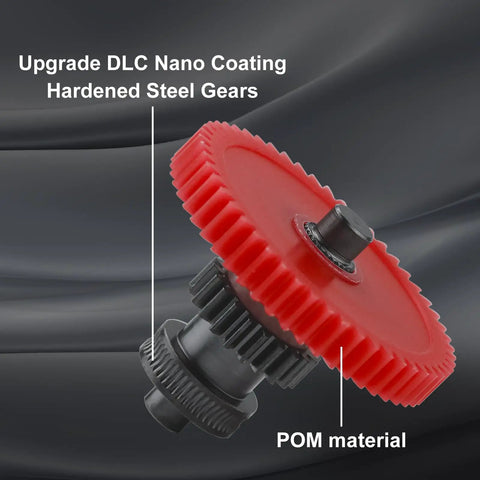 Dual Nano Coated Hardened Steel Extruder Gear Upgrade Kit For Neptune 4 By 4 Pro with POM material and nano coating.